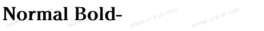 Normal Bold字体转换